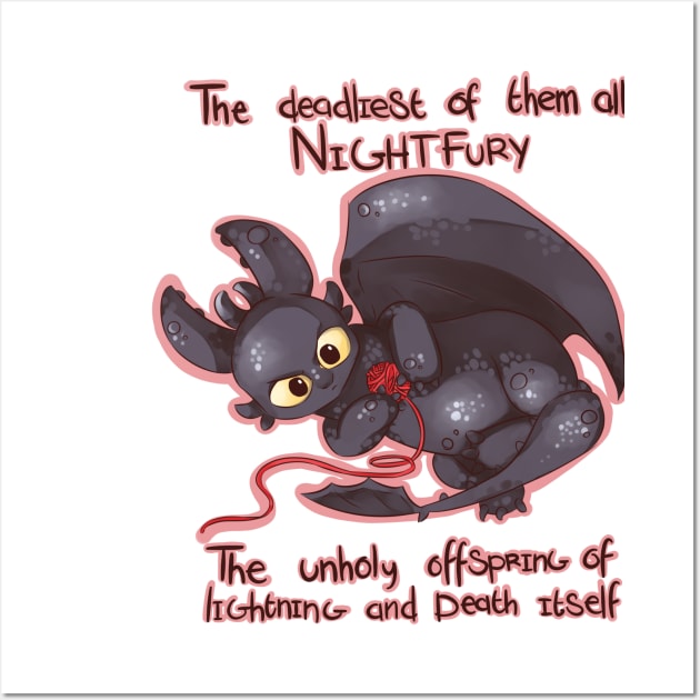 The Nightfury! Wall Art by ShannonDraws